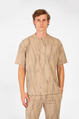 Men's Printed Summer Casual Outfit Short Sleeved T-shirt And Pants