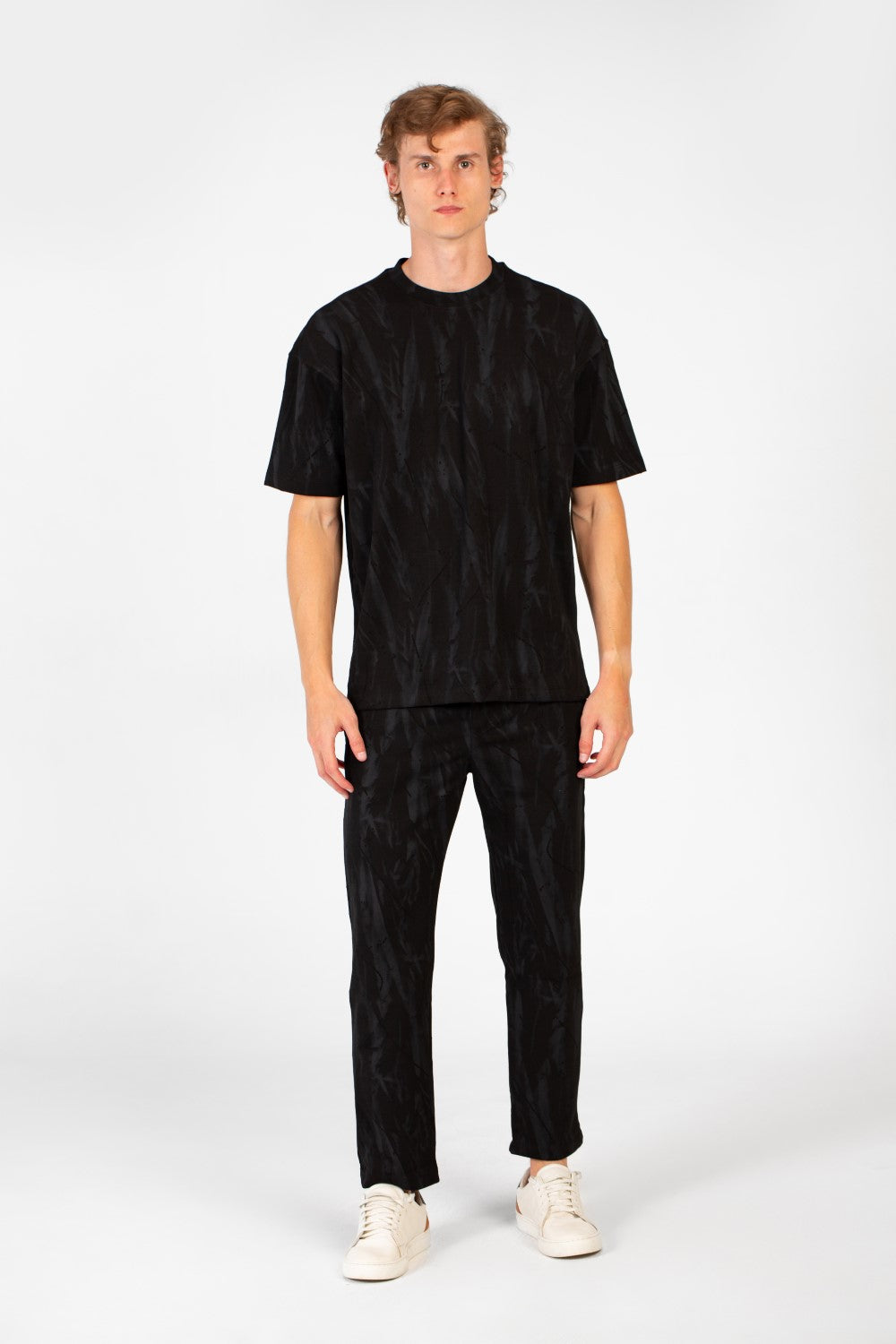 Men's Printed Summer Casual Outfit Short Sleeved T-shirt And Pants