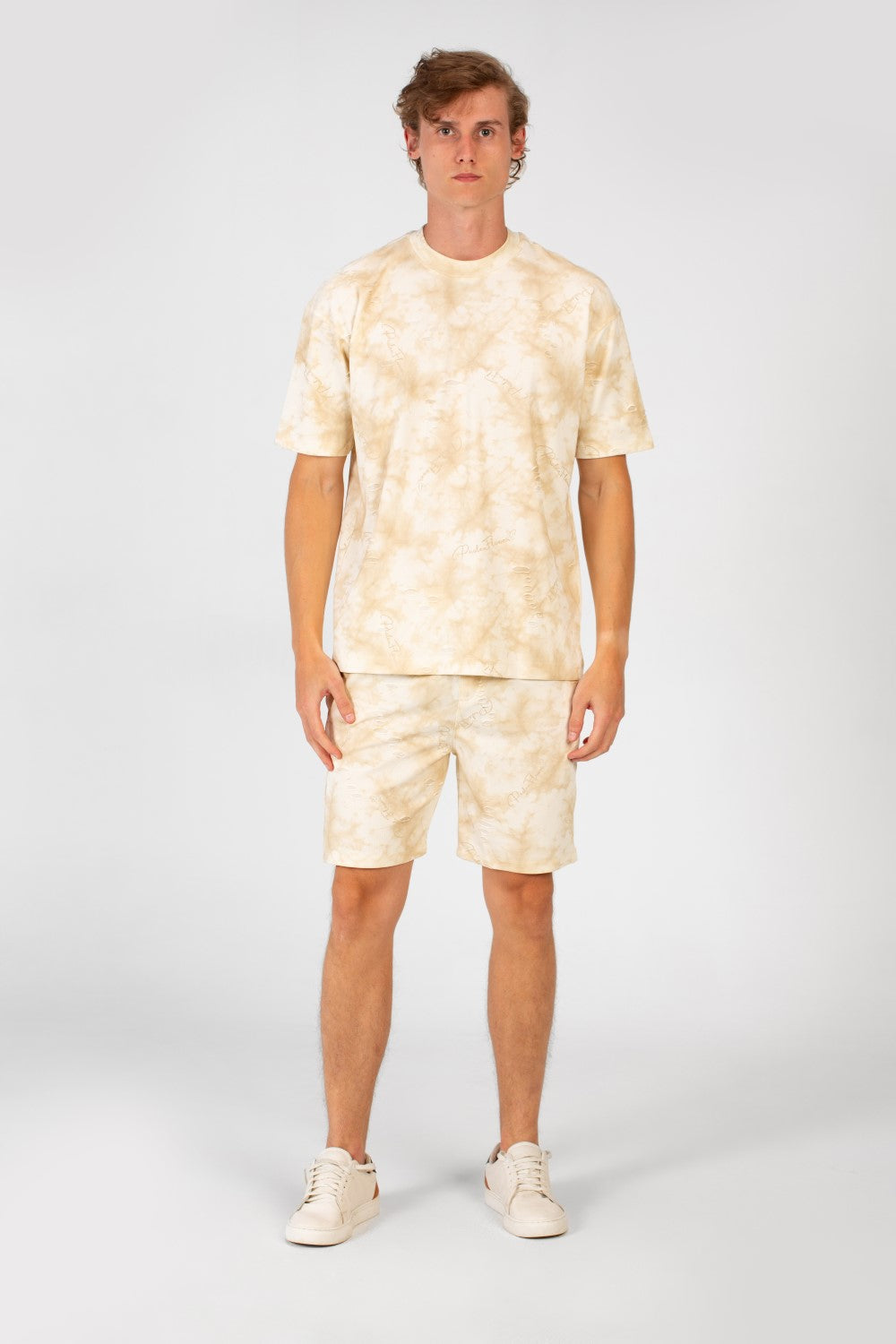 Men's Casual Tie Dye Summer Regular Fit Outfit Half Sleeved T-shirt And Short