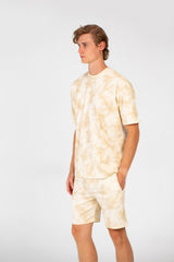 Men's Casual Tie Dye Summer Regular Fit Outfit Half Sleeved T-shirt And Short