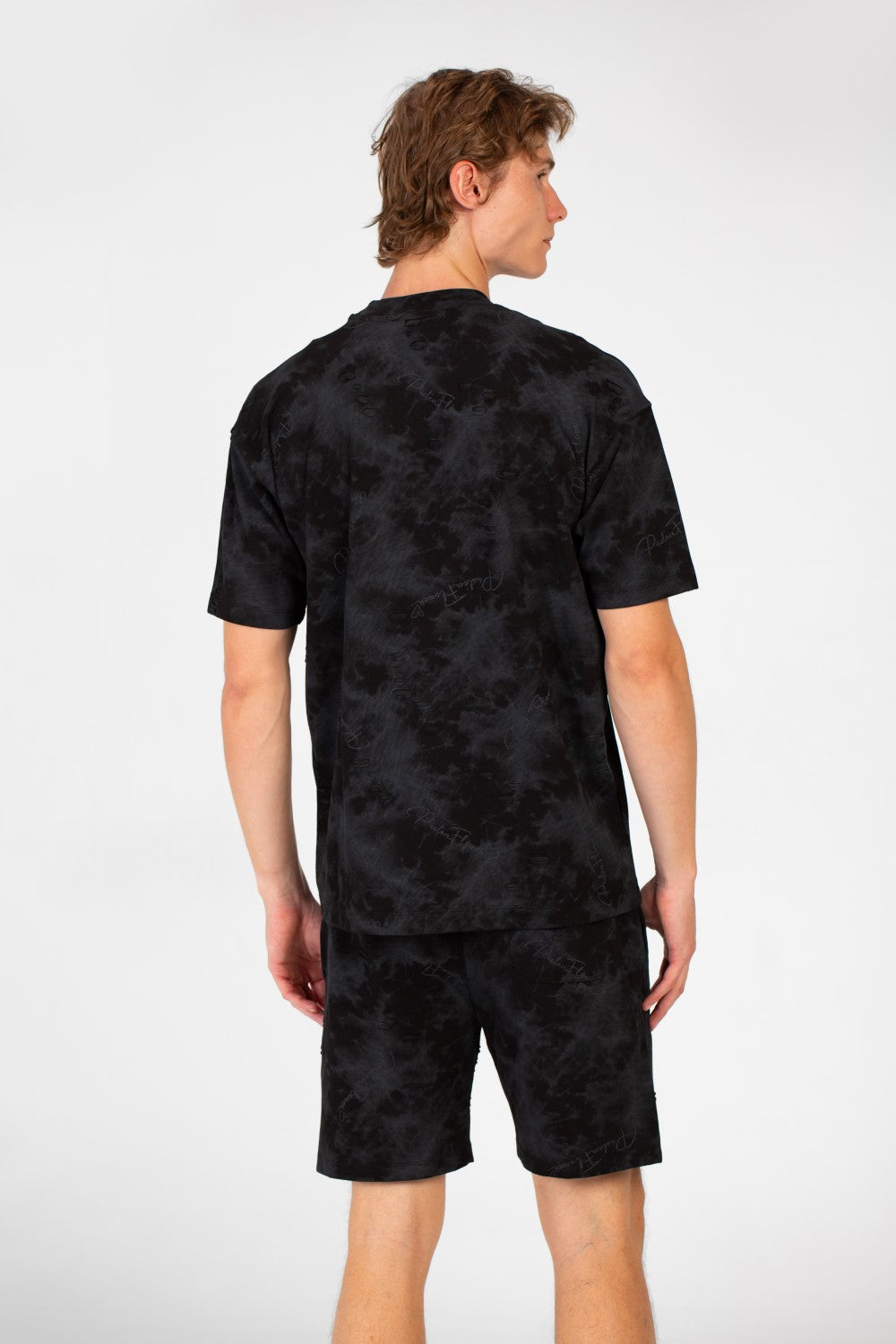 Men's Casual Tie Dye Summer Regular Fit Outfit Half Sleeved T-shirt And Short