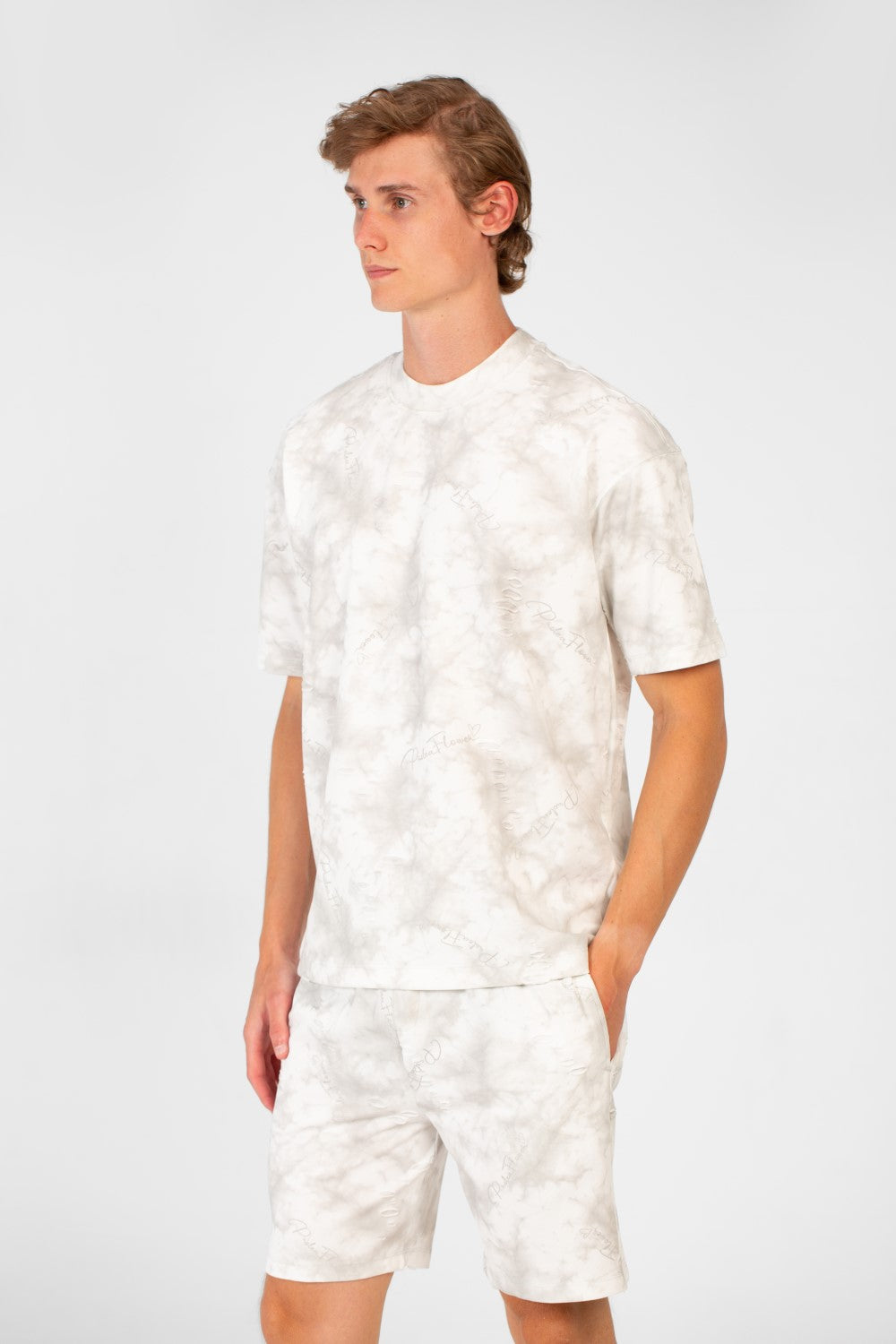 Men's Casual Tie Dye Summer Regular Fit Outfit Half Sleeved T-shirt And Short