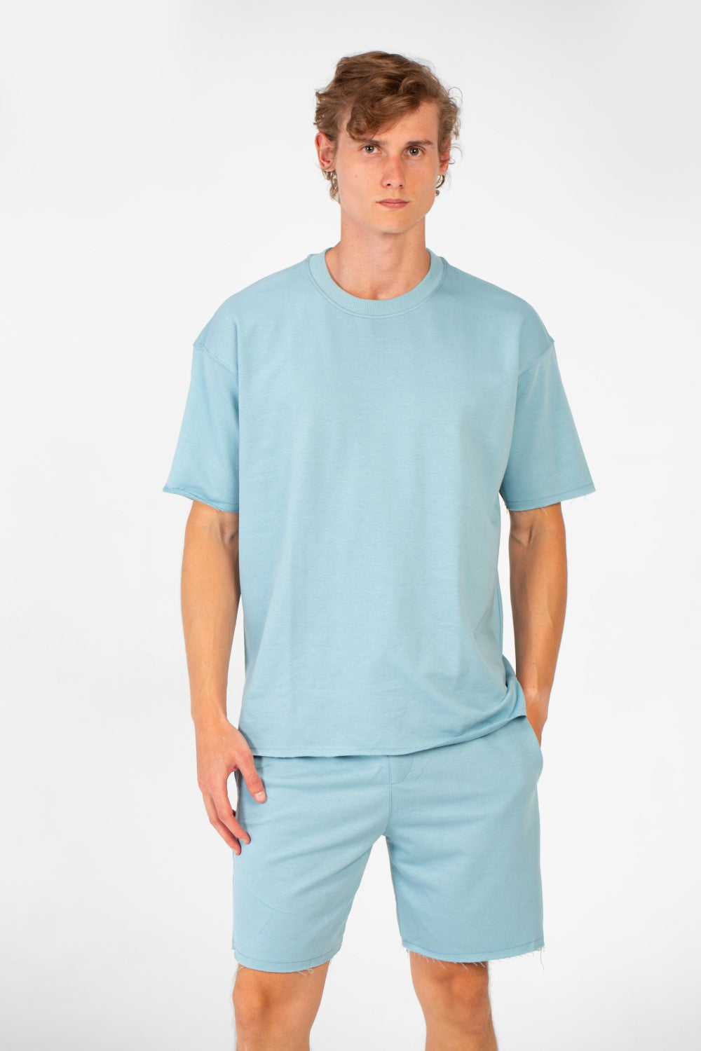 Men's Basic Outfit Modern Comfortable Short Sleeve T-Shirt and Short