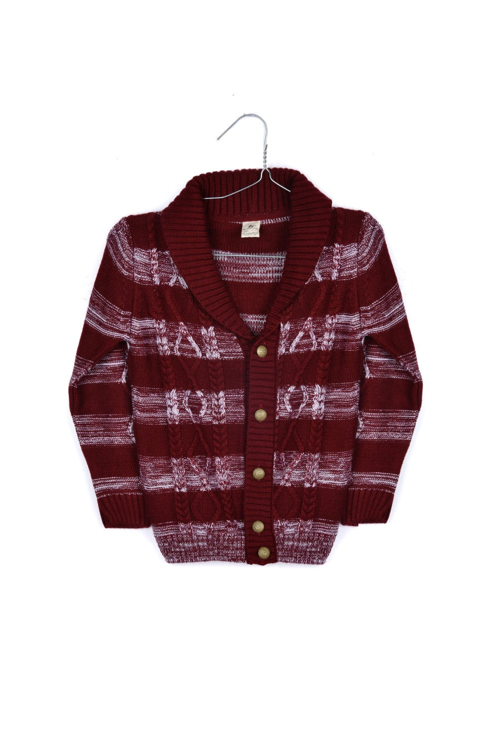 بلوفر صوف بتصميم عادي ونمط فريد للأولاد