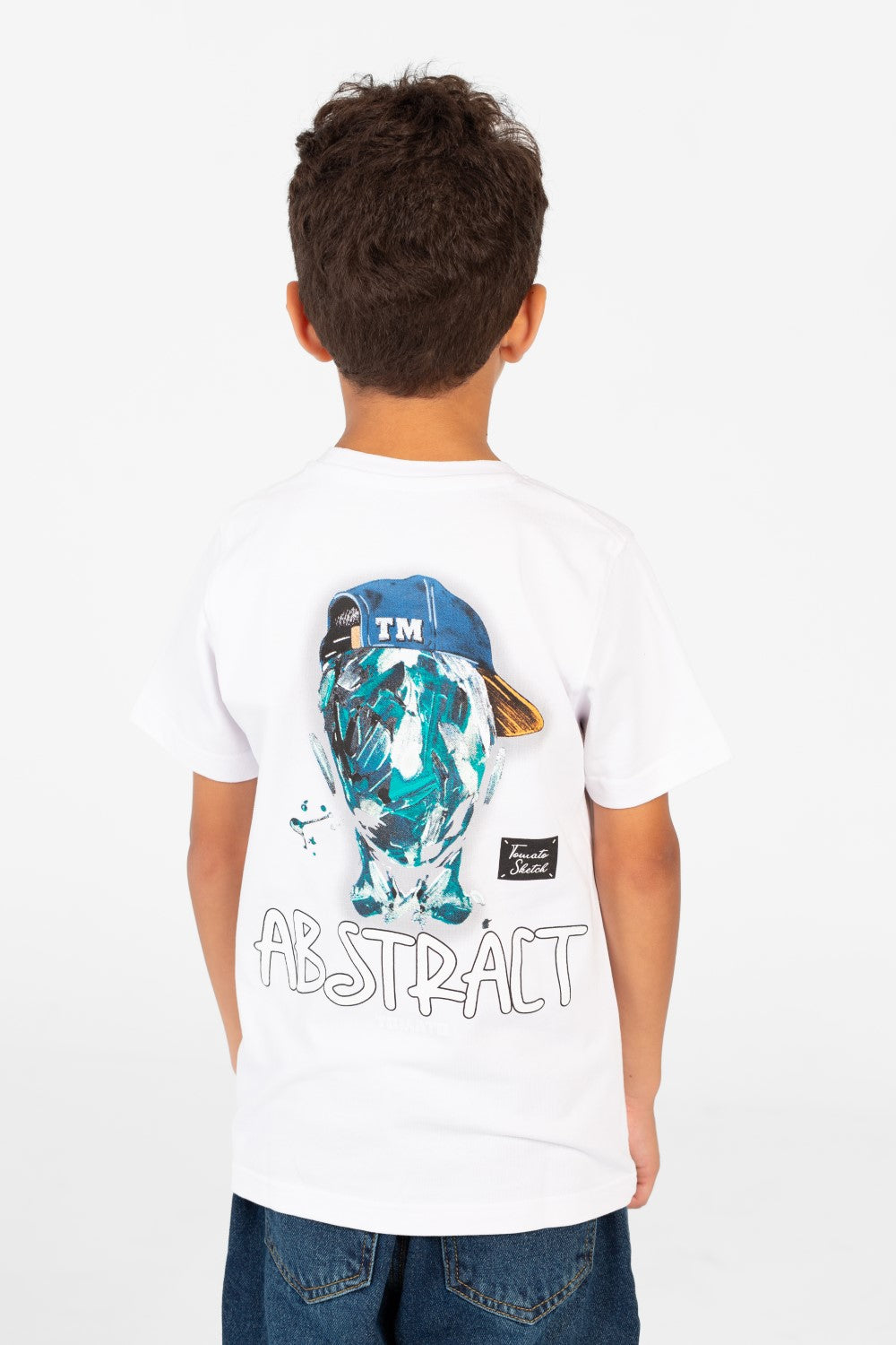 تي شيرت مطبوع بأكمام قصيرة للأولاد