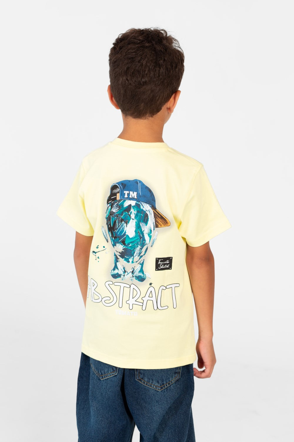 تي شيرت مطبوع بأكمام قصيرة للأولاد