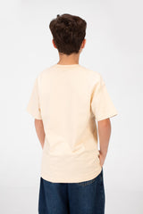Boy's Front Print Half Sleeves T-shirt