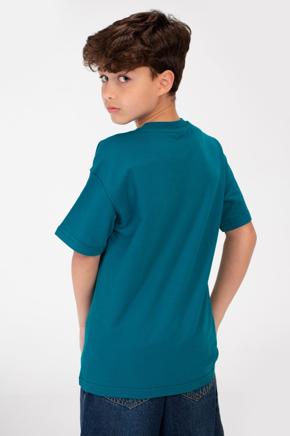 Boy's Front Print Half Sleeves T-shirt
