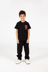 Boy's Tomato Printed Crew Neck Half Sleeve T-Shirt