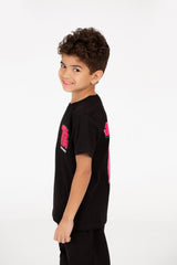 Boy's Tomato Printed Crew Neck Half Sleeve T-Shirt