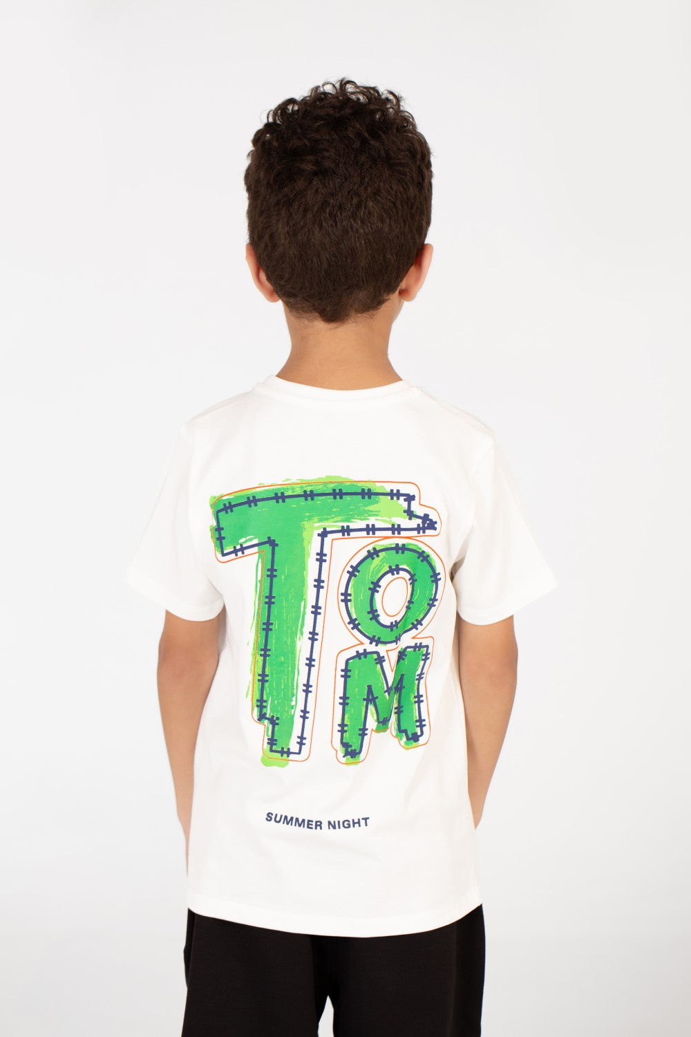 Boy's Tomato Printed Crew Neck Half Sleeve T-Shirt