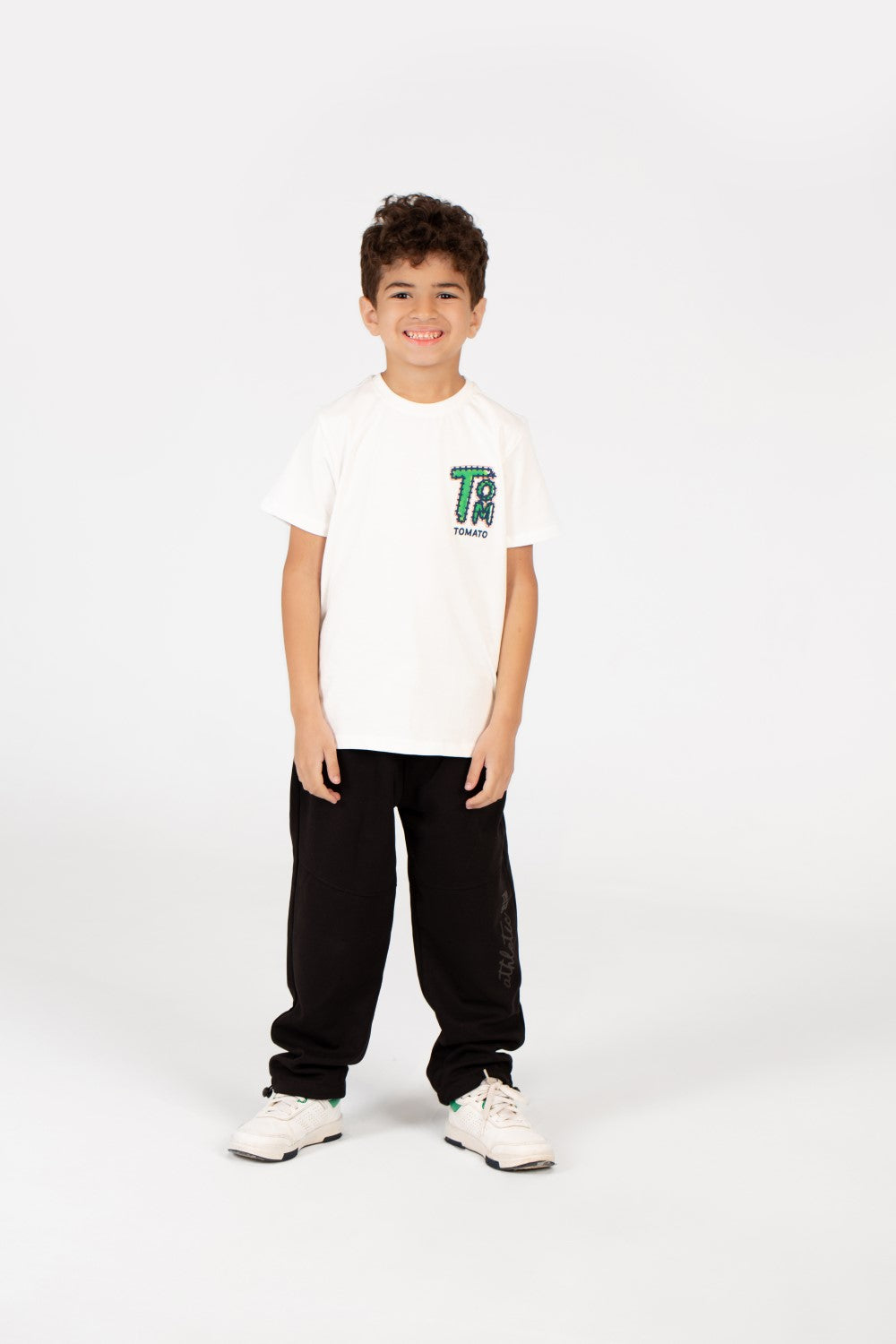 Boy's Tomato Printed Crew Neck Half Sleeve T-Shirt