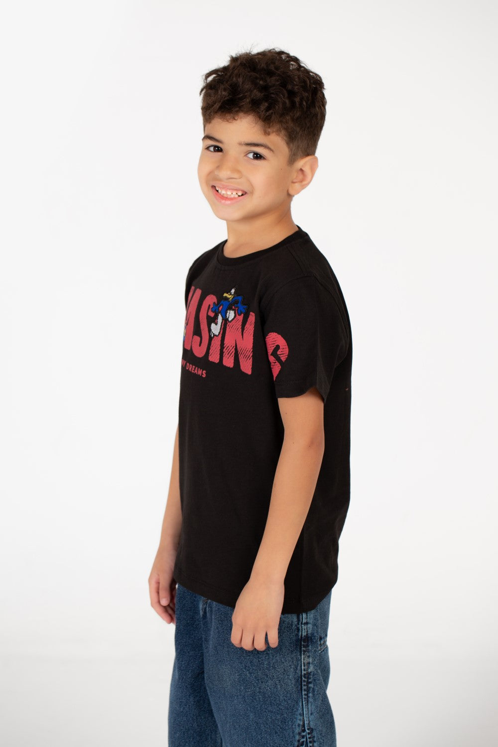 تي شيرت مطبوع بأكمام قصيرة للأولاد