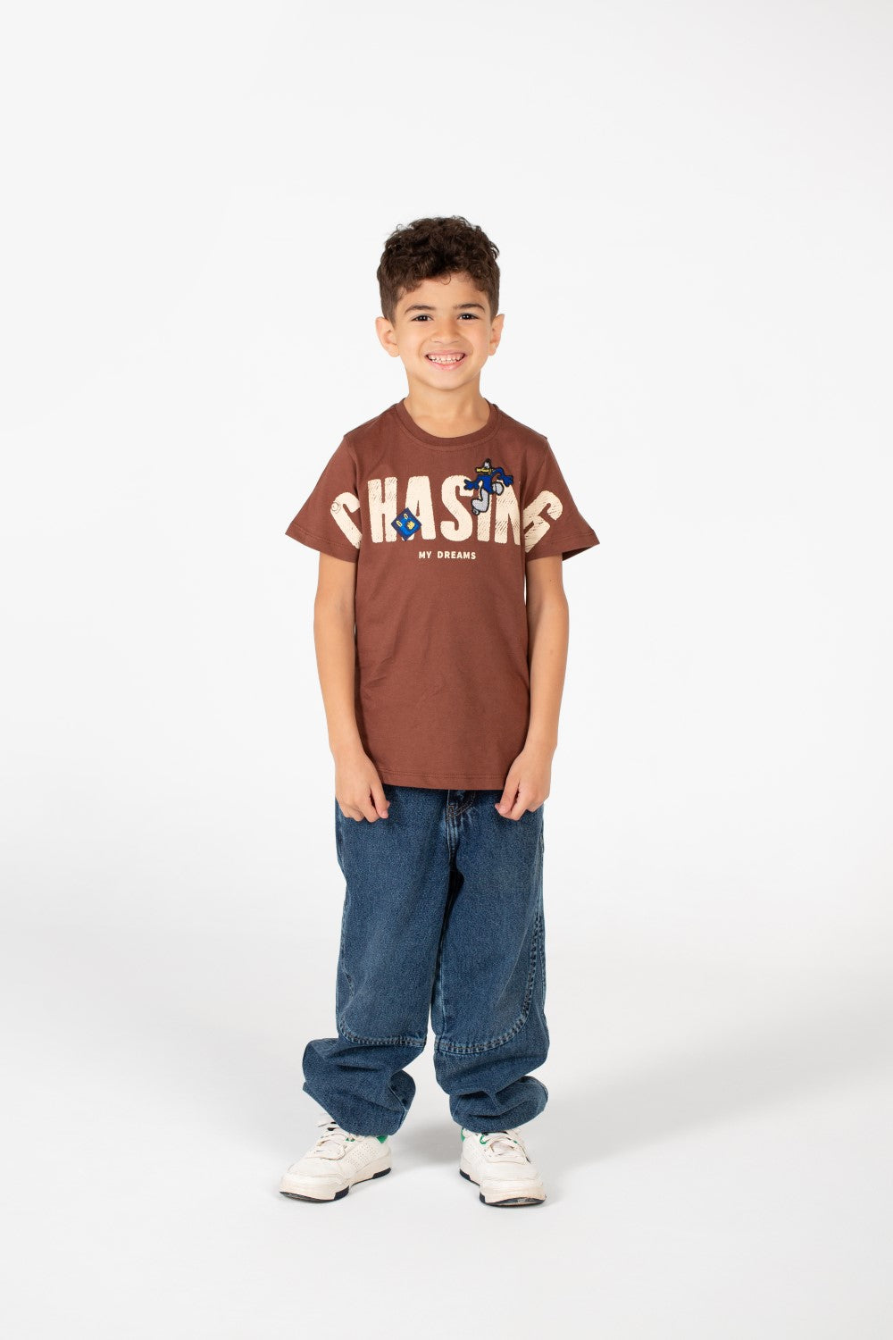 تي شيرت مطبوع بأكمام قصيرة للأولاد