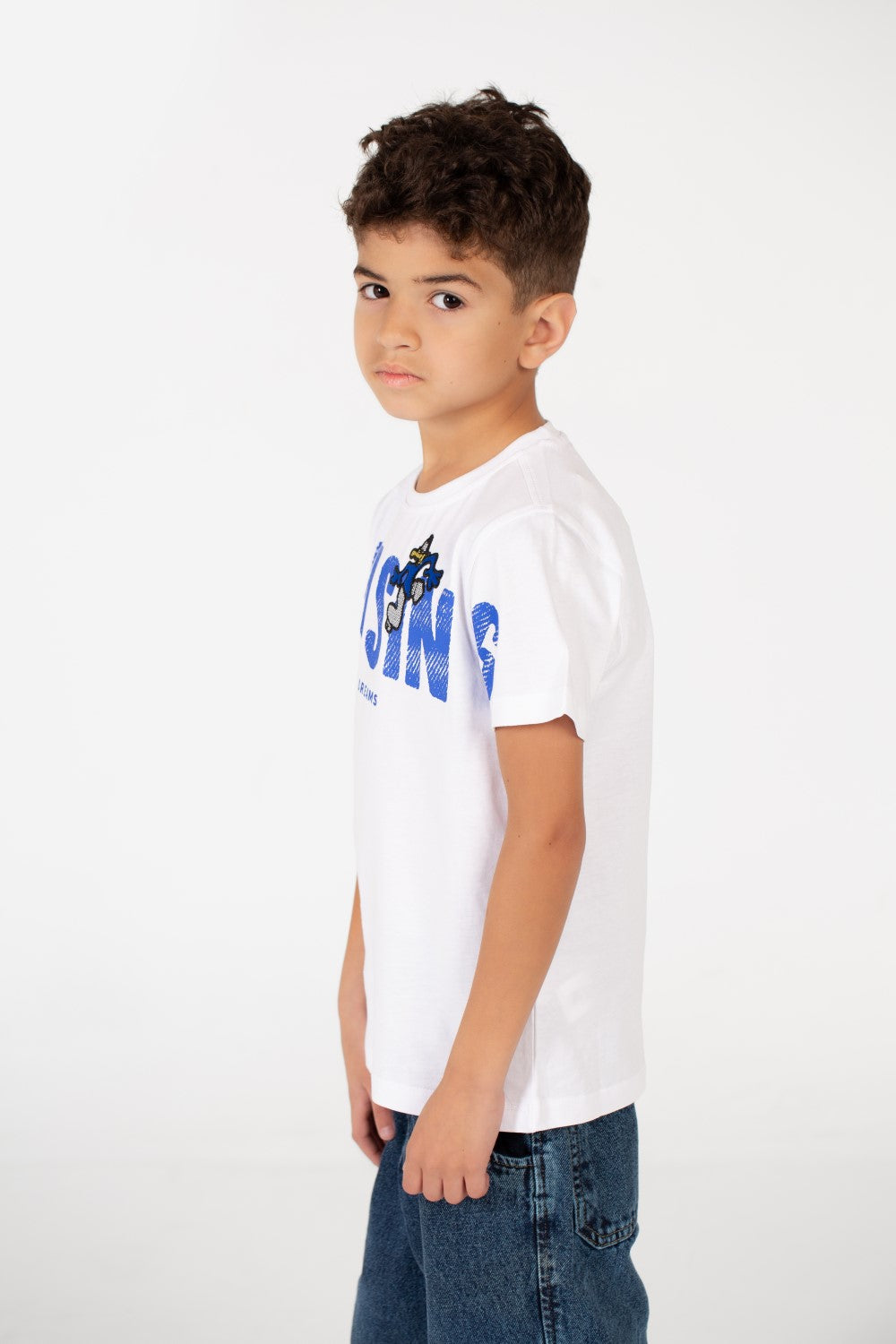 تي شيرت مطبوع بأكمام قصيرة للأولاد