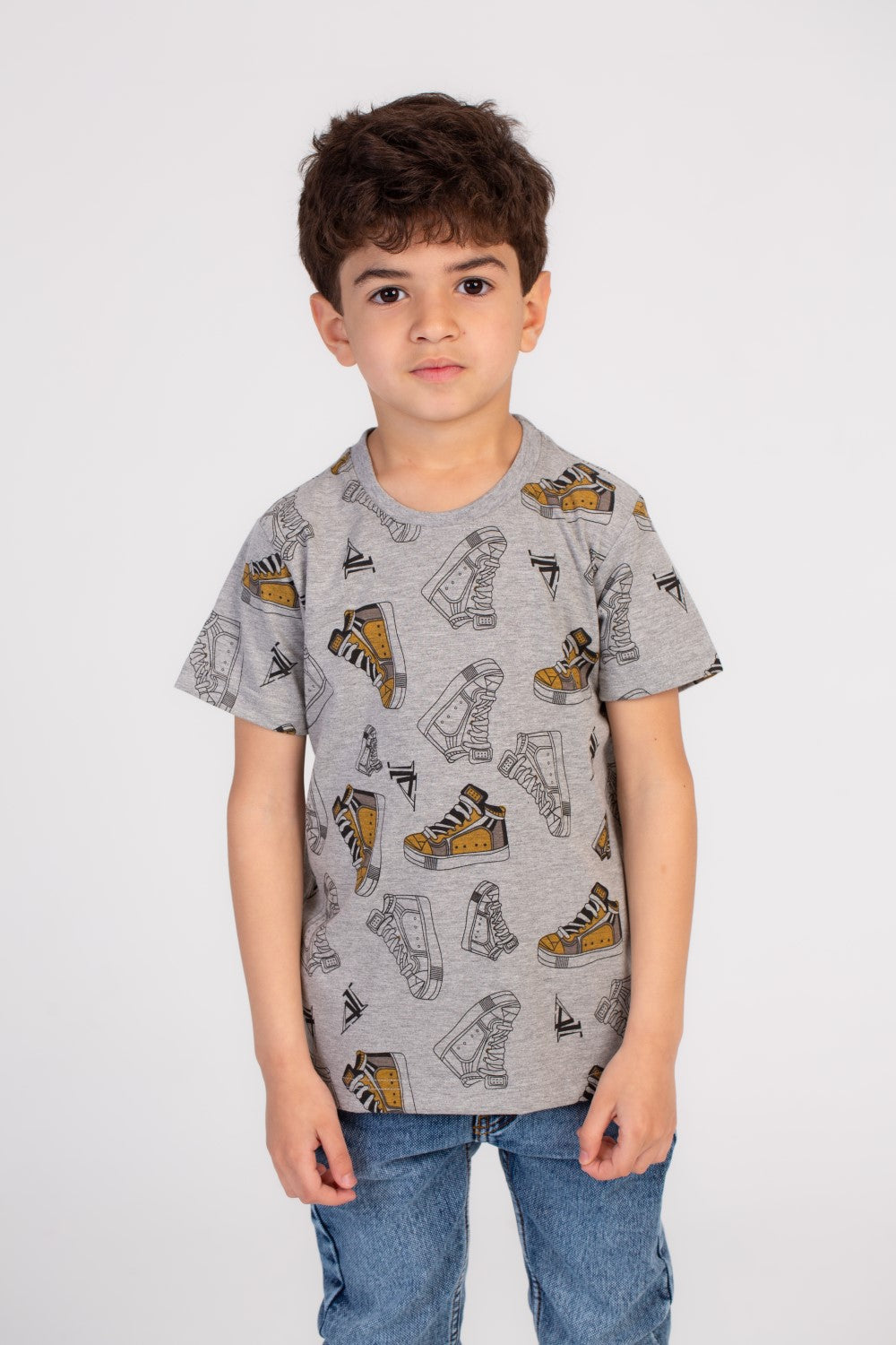 Boy's Full Cover Printed Colorful Regular Fit Comfort Cotton Eye Catching Prints T-shirt
