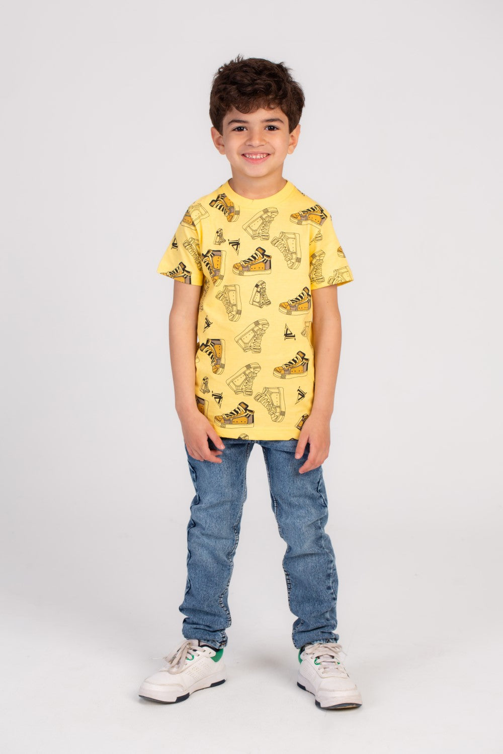 Boy's Full Cover Printed Colorful Regular Fit Comfort Cotton Eye Catching Prints T-shirt