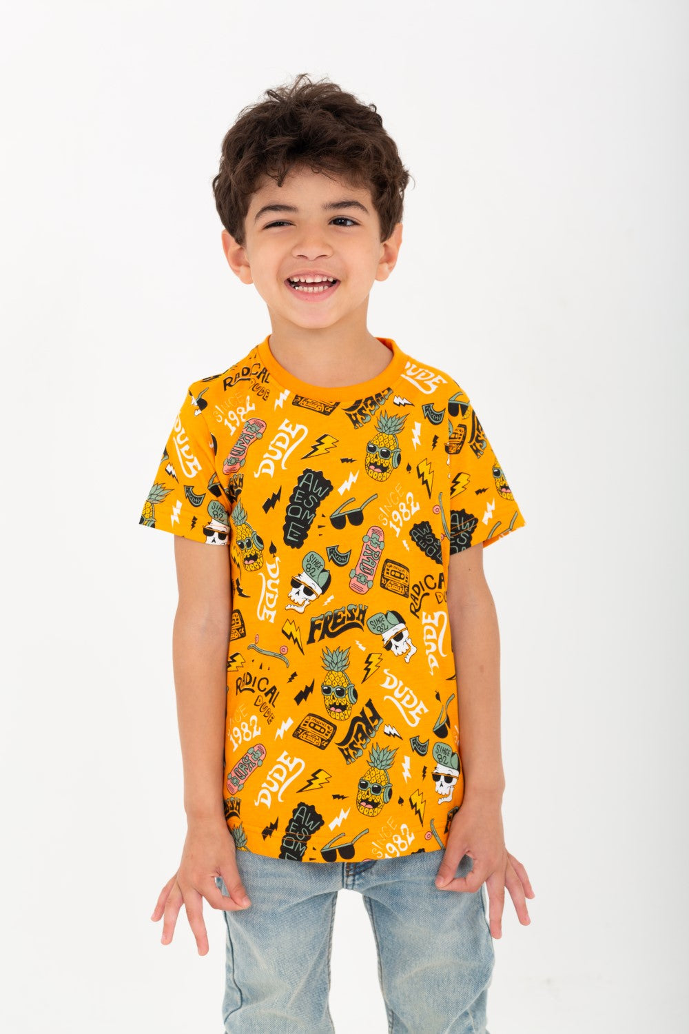 Boy's Casual Printed Cotton T-Shirt