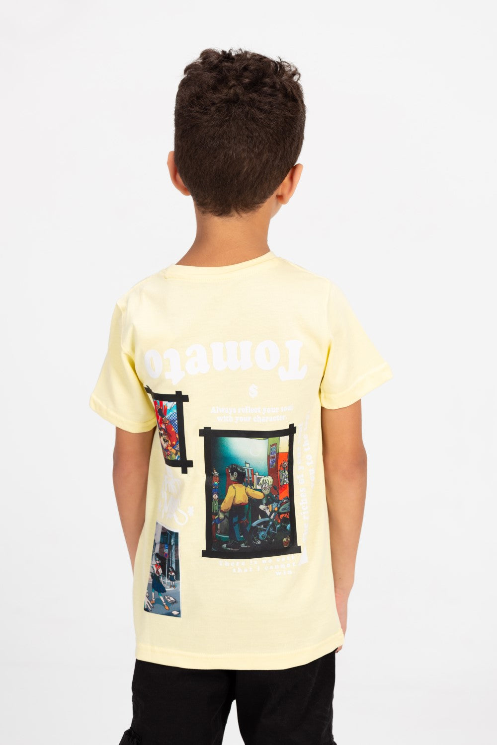 Boy's Tomato Printed Crew Neck T-Shirt