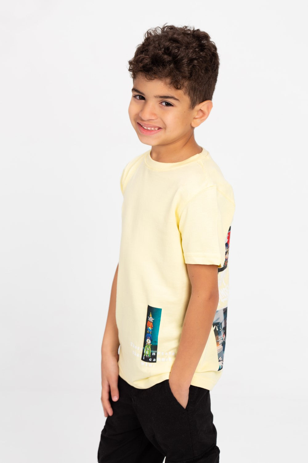 Boy's Tomato Printed Crew Neck T-Shirt