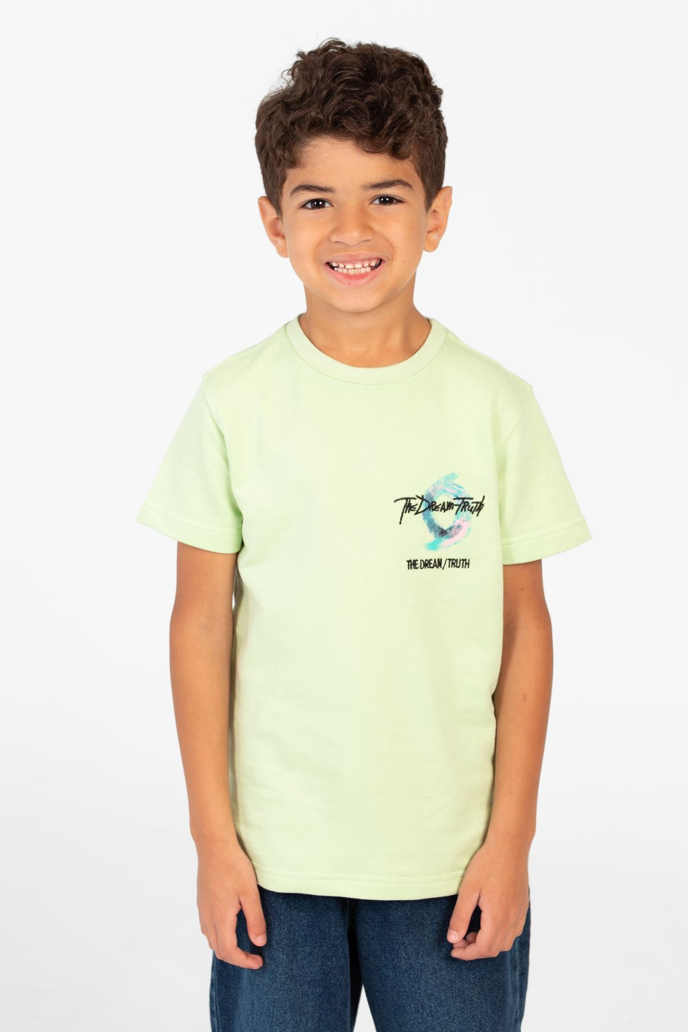 تي شيرت طماطم للأولاد بأكمام قصيرة ورقبة دائرية