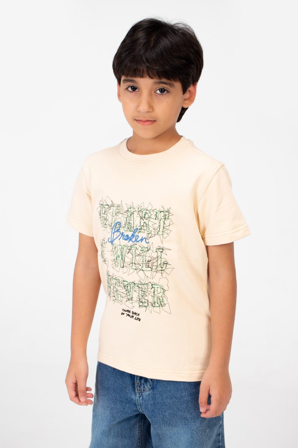 Boy's Milton Printed Half Sleeve T-Shirt