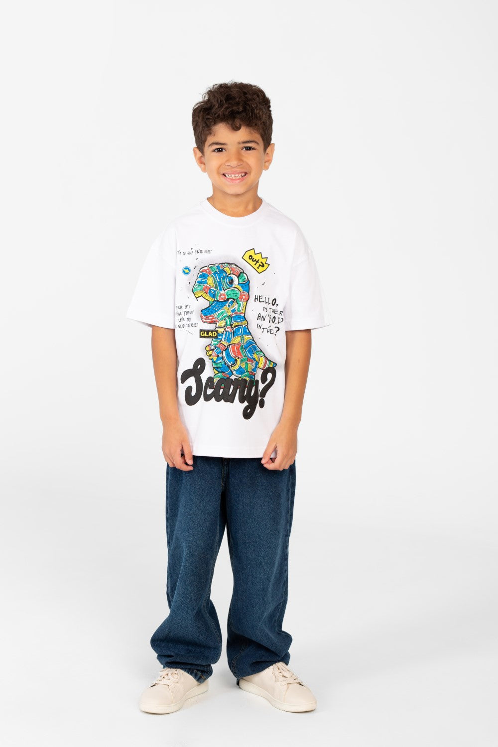 Boy's Graphic Print Half Sleeve Comfortable T-Shirt
