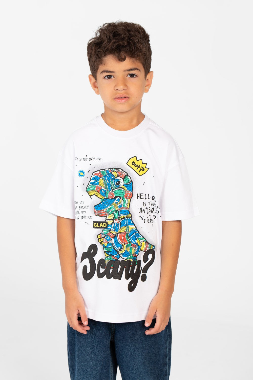 Boy's Graphic Print Half Sleeve Comfortable T-Shirt