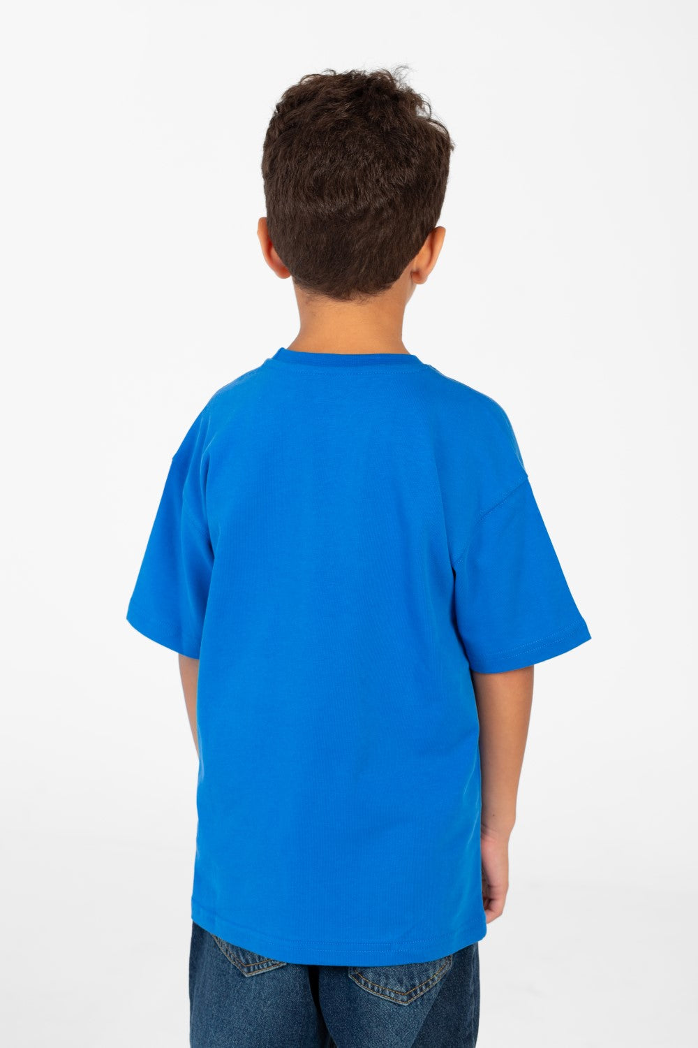 Boy's Oversized Text printed crew neck T-shirt