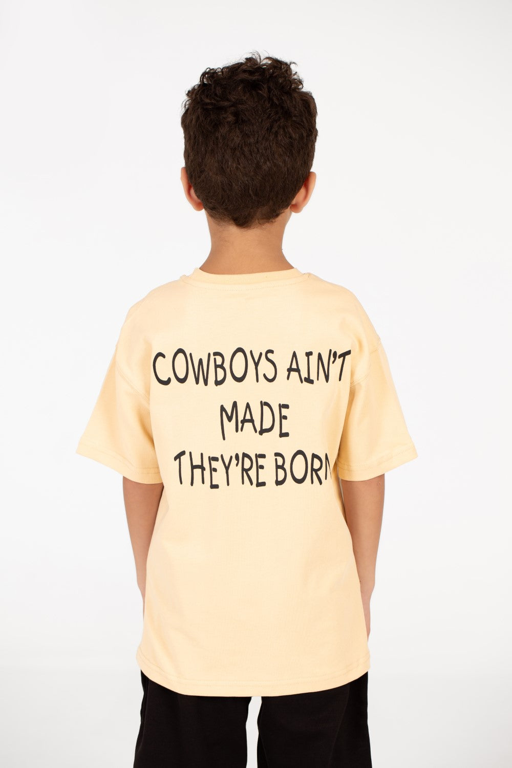 تي شيرت مطبوع برقبة دائرية للأولاد