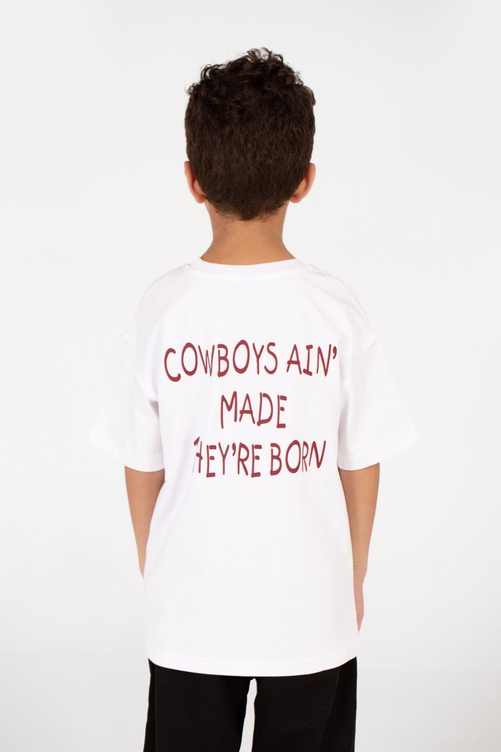 تي شيرت مطبوع برقبة دائرية للأولاد