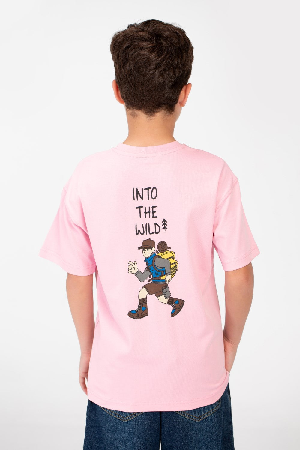 Boy's Oversized Printed Crew Neck T-Shirt