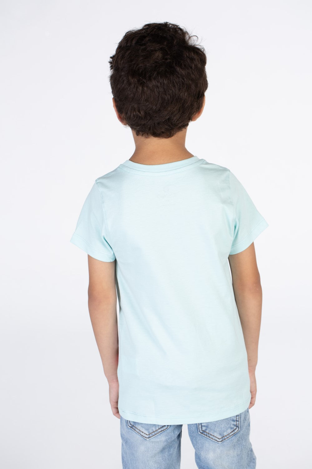 Boys Round T-shirt printed circle at the Neack and a bear at the bottom