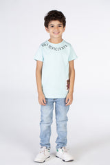 Boys Round T-shirt printed circle at the Neack and a bear at the bottom