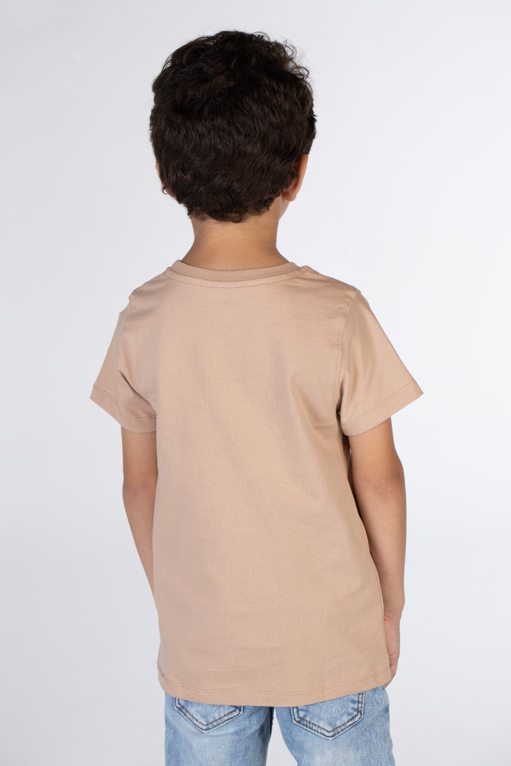 Boys Round T-shirt printed circle at the Neack and a bear at the bottom