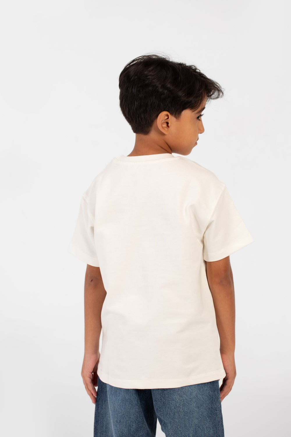 تي شيرت ميلتون صيفي كبير الحجم بأكمام قصيرة وطبعة نصية للأولاد