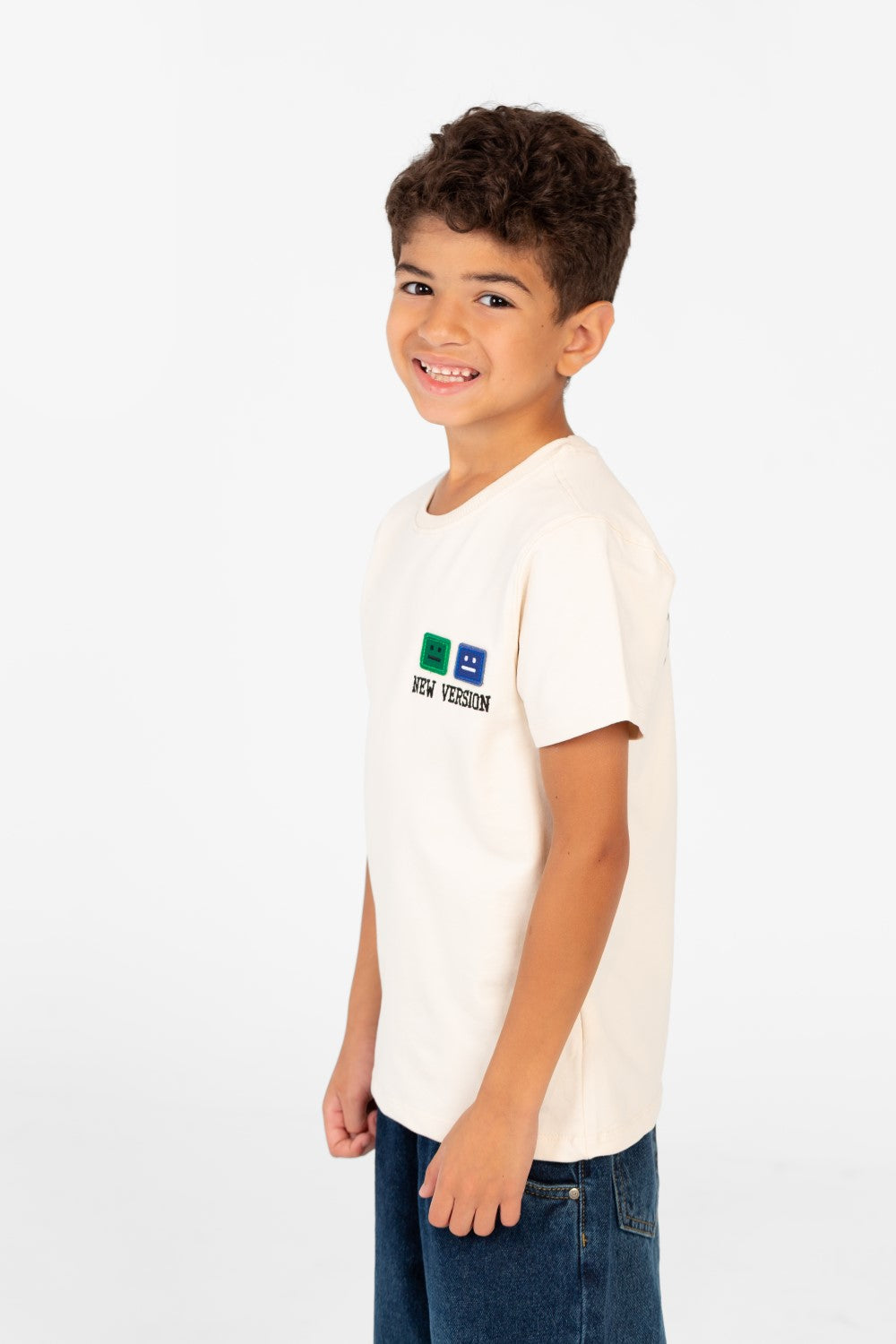 Boy's Printed Crew Neck Half Sleeve T-shirt