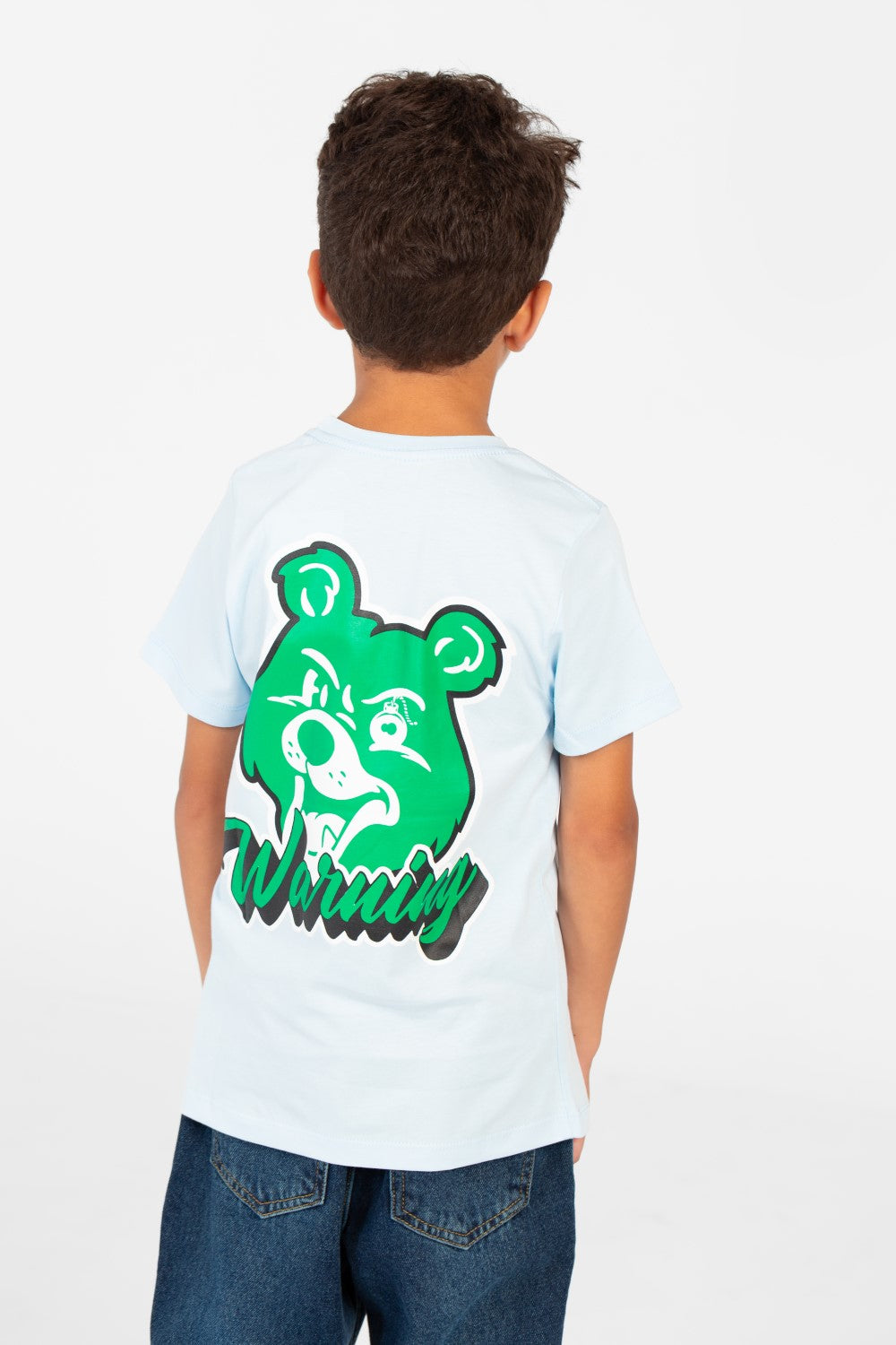 تي شيرت للأولاد بطبعة جرافيكية ورقبة دائرية وأكمام نصفية - 1