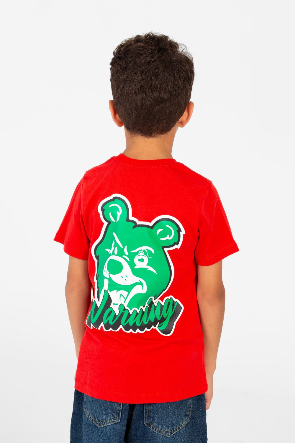 تي شيرت للأولاد بطبعة جرافيكية ورقبة دائرية وأكمام نصفية - 1