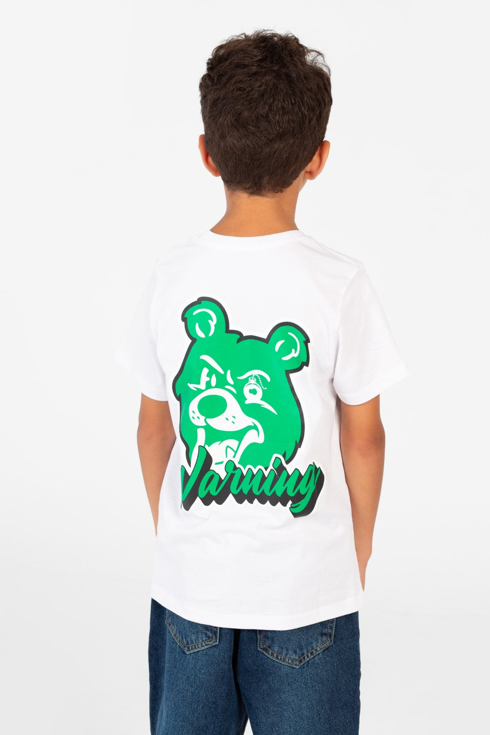 تي شيرت للأولاد بطبعة جرافيكية ورقبة دائرية وأكمام نصفية - 1