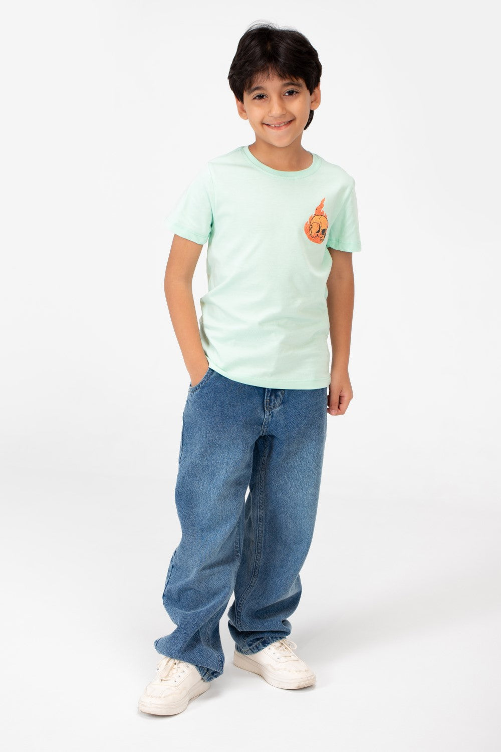 Boy's Crew Neck T-Shirt Printed