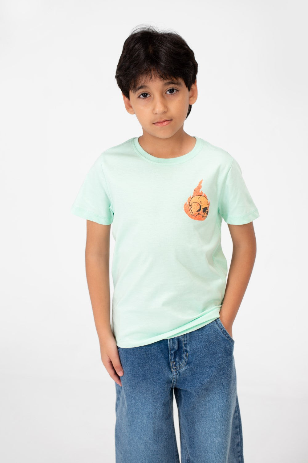 Boy's Crew Neck T-Shirt Printed