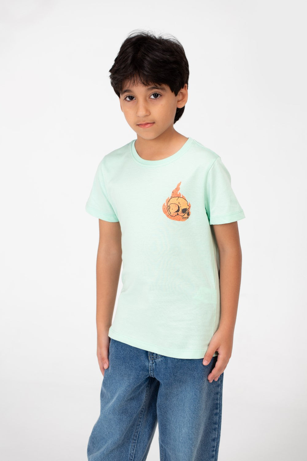 Boy's Crew Neck T-Shirt Printed