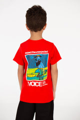 Boy’s Graphic Print Crew Neck Half Sleeve T-Shirt