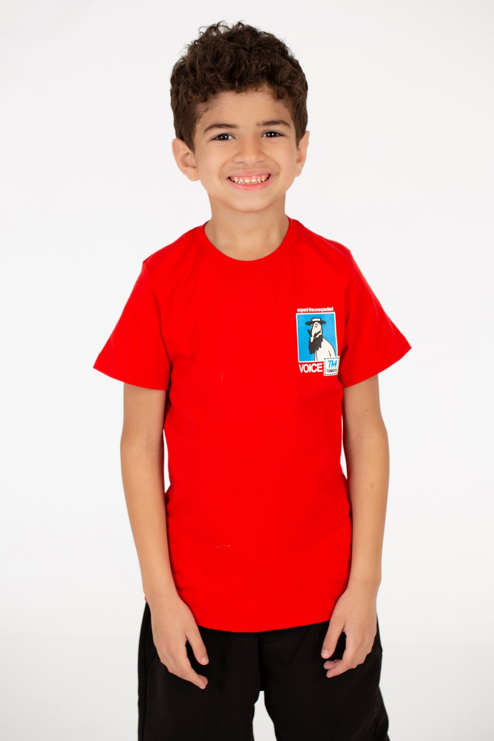 Boy’s Graphic Print Crew Neck Half Sleeve T-Shirt