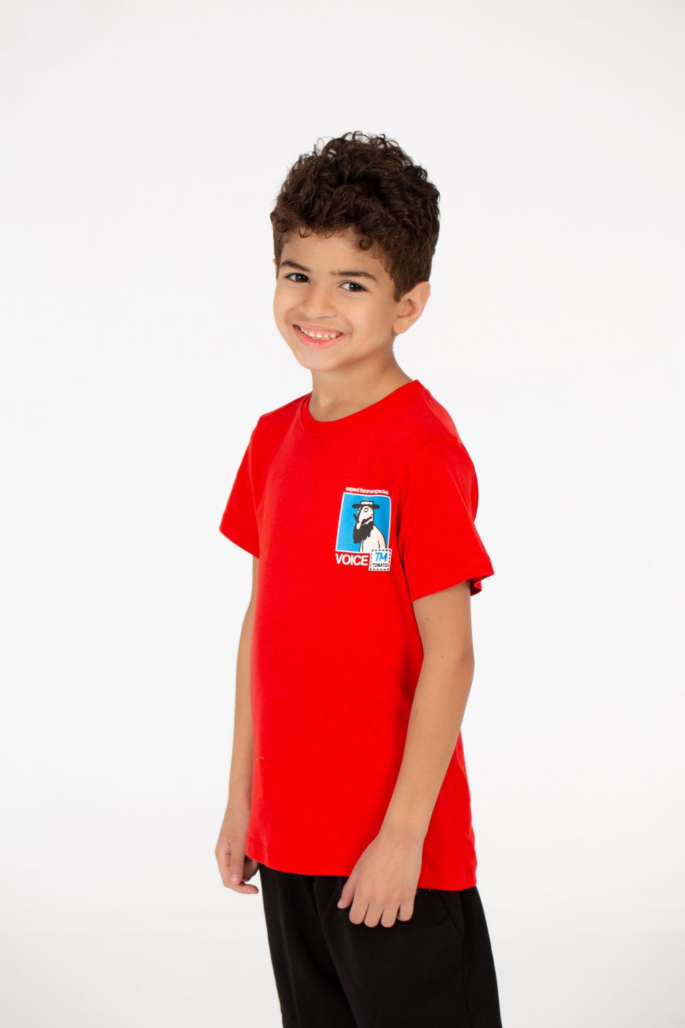 Boy’s Graphic Print Crew Neck Half Sleeve T-Shirt
