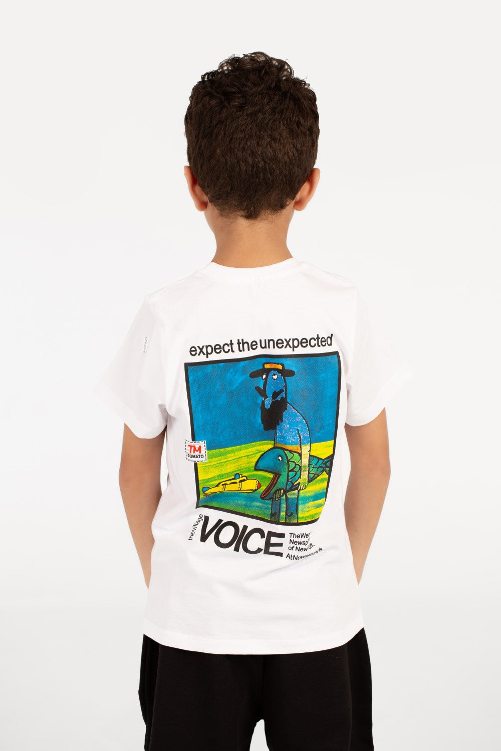 Boy’s Graphic Print Crew Neck Half Sleeve T-Shirt