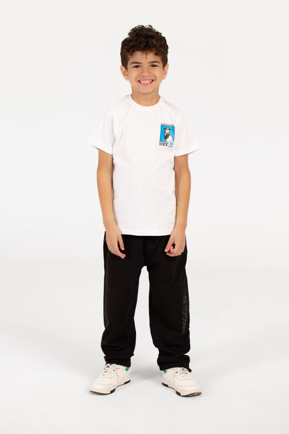 Boy’s Graphic Print Crew Neck Half Sleeve T-Shirt