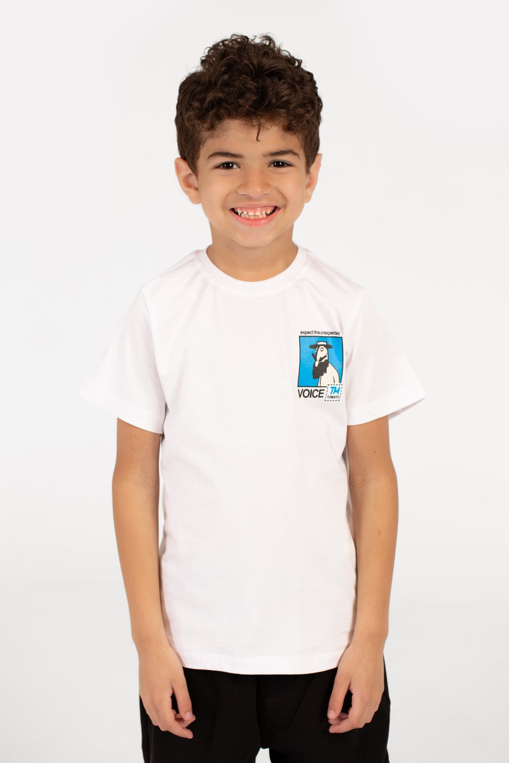 Boy’s Graphic Print Crew Neck Half Sleeve T-Shirt