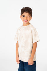 تي شيرت مطبوع بأكمام قصيرة ورقبة دائرية للأولاد